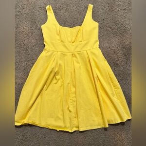Calvin Klein vibrant yellow dress